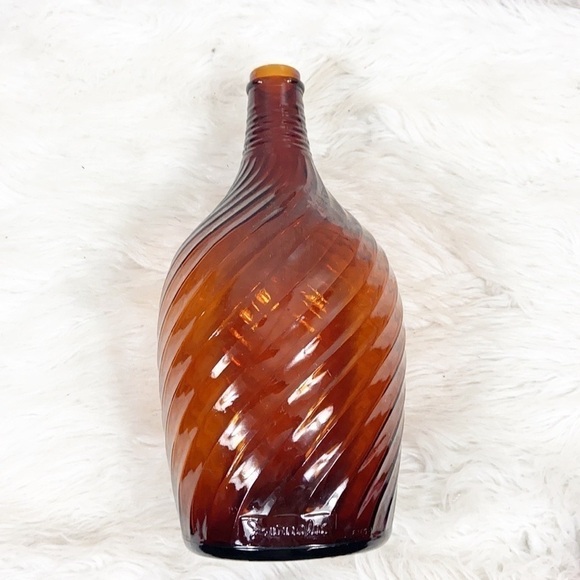 VINTAGE Duraglas Amber Swirl Glass Jug - Picture 7 of 8